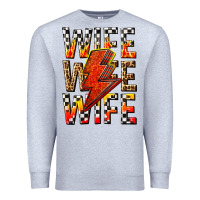 Heather Grey wife wife wife Premium Sweatshirt - texasbilliewilder