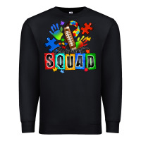 Black american football support squad autism Premium Sweatshirt - Zillion Design Studio