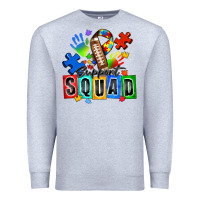 Heather Grey american football support squad autism Premium Sweatshirt - Zillion Design Studio