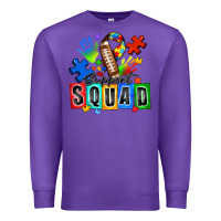 Purple american football support squad autism Premium Sweatshirt - Zillion Design Studio