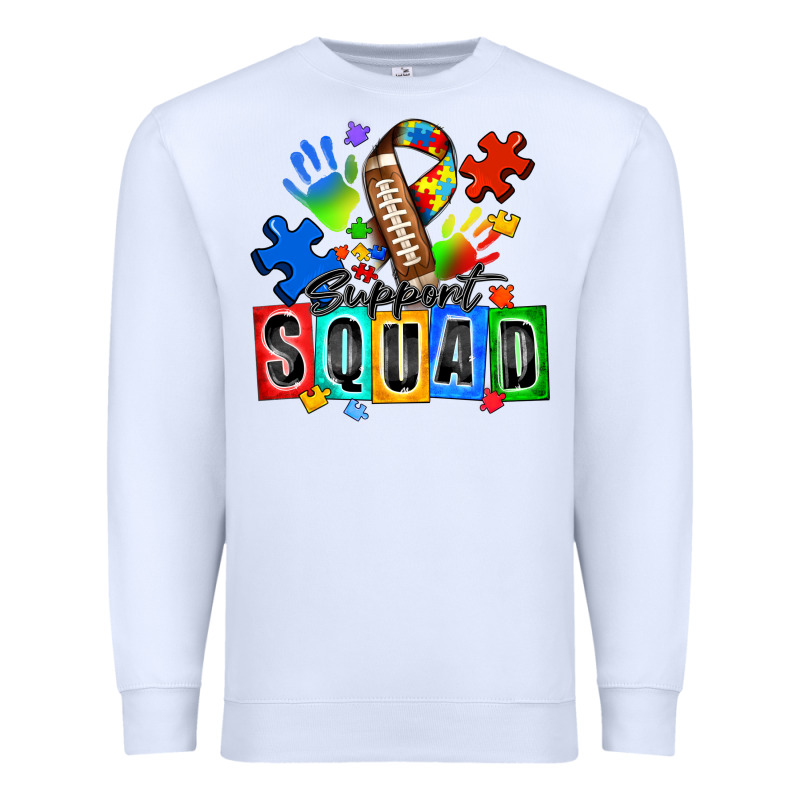 American Football Support Squad Autism Premium Sweatshirt by Zillion Design Studio | Teevron