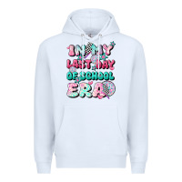 White in my last day of school era Premium Hoodie - JahusDesignShop