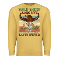 Antique Gold wild west long live cowboys Premium Sweatshirt - texasbilliewilder