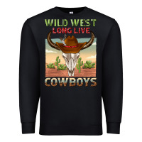 Black wild west long live cowboys Premium Sweatshirt - texasbilliewilder