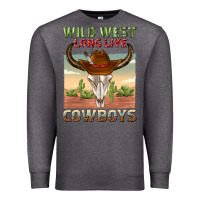 Charcoal Heather wild west long live cowboys Premium Sweatshirt - texasbilliewilder