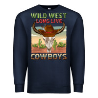 Navy wild west long live cowboys Premium Sweatshirt - texasbilliewilder
