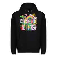 Black childcare life Premium Hoodie - AdoDesignShop