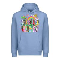 Colony Blue childcare life Premium Hoodie - AdoDesignShop