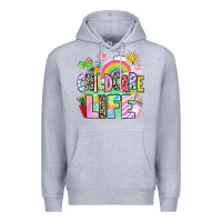 Heather Grey childcare life Premium Hoodie - AdoDesignShop