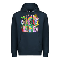 Navy childcare life Premium Hoodie - AdoDesignShop