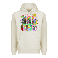 Oatmeal Heather childcare life Premium Hoodie - AdoDesignShop