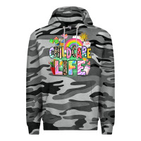 Slate Camo childcare life Premium Hoodie - AdoDesignShop