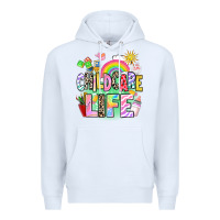 White childcare life Premium Hoodie - AdoDesignShop