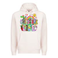 Pale Pink childcare life Premium Hoodie - AdoDesignShop