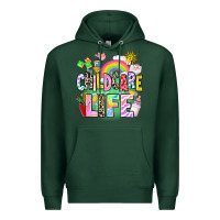 Sports Green childcare life Premium Hoodie - AdoDesignShop