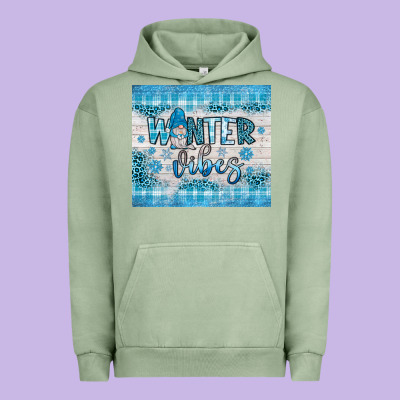 Winter Vibes Gnome Urban Hoodie Designed By Jahusdesignshop