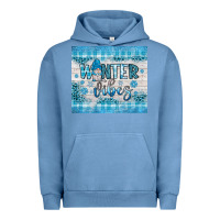 Pigment Pebble Blue winter vibes gnome Urban Hoodie - JahusDesignShop