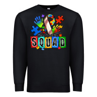 Black baseball support squad autism Premium Sweatshirt - Zillion Design Studio