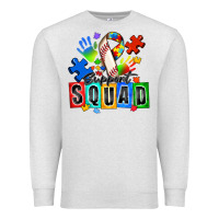 Oatmeal Heather baseball support squad autism Premium Sweatshirt - Zillion Design Studio