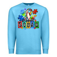 Ocean Blue baseball support squad autism Premium Sweatshirt - Zillion Design Studio