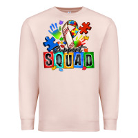 Pale Pink baseball support squad autism Premium Sweatshirt - Zillion Design Studio