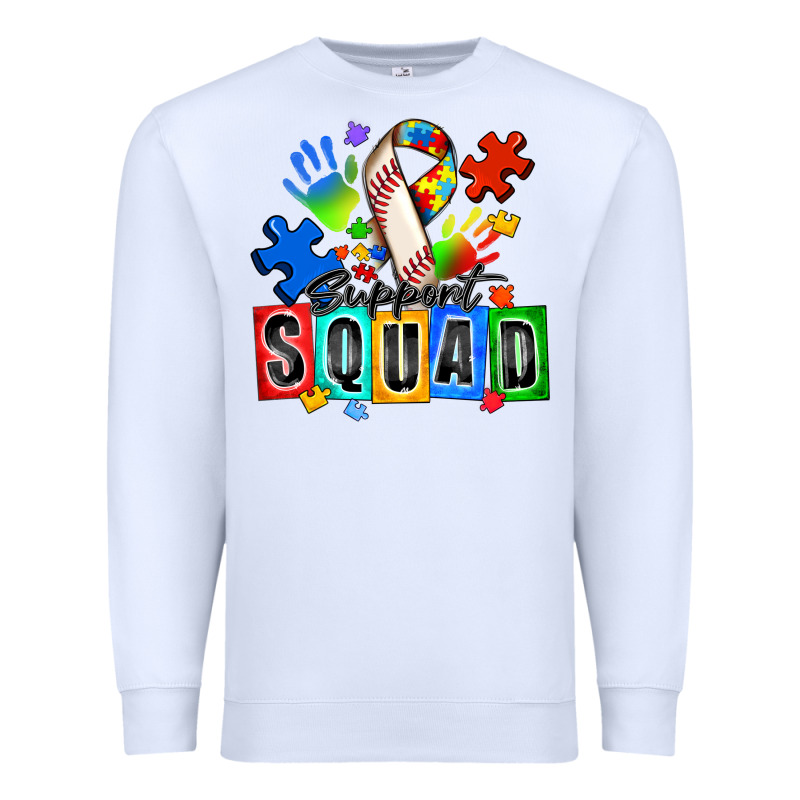 Baseball Support Squad Autism Premium Sweatshirt by Zillion Design Studio | Teevron