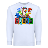 White baseball support squad autism Premium Sweatshirt - Zillion Design Studio