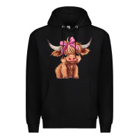 Black cute  heifer Premium Hoodie - AdoDesignShop