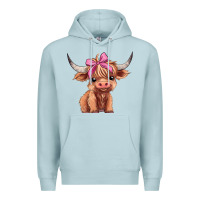 Blue Mist cute  heifer Premium Hoodie - AdoDesignShop