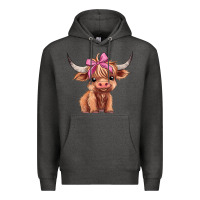 Charcoal Heather cute  heifer Premium Hoodie - AdoDesignShop