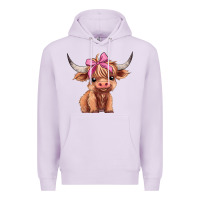 Lilac cute  heifer Premium Hoodie - AdoDesignShop