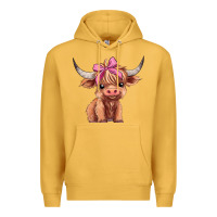 Mustard cute  heifer Premium Hoodie - AdoDesignShop