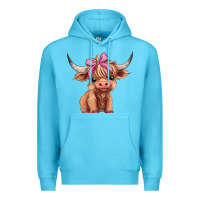 Ocean Blue cute  heifer Premium Hoodie - AdoDesignShop