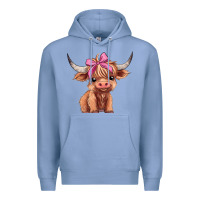 Colony Blue cute  heifer Premium Hoodie - AdoDesignShop