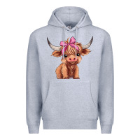 Heather Grey cute  heifer Premium Hoodie - AdoDesignShop