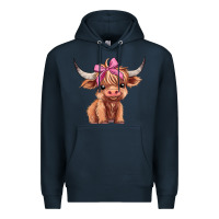 Navy cute  heifer Premium Hoodie - AdoDesignShop