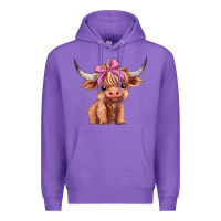 Purple cute  heifer Premium Hoodie - AdoDesignShop