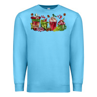 Ocean Blue wine coffee cups Premium Sweatshirt - texasbilliewilder