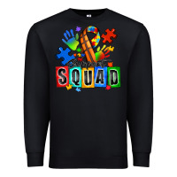 Black basketball support squad autism Premium Sweatshirt - Zillion Design Studio