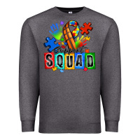 Charcoal Heather basketball support squad autism Premium Sweatshirt - Zillion Design Studio