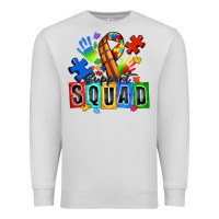 Dove Grey basketball support squad autism Premium Sweatshirt - Zillion Design Studio
