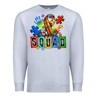 Heather Grey basketball support squad autism Premium Sweatshirt - Zillion Design Studio