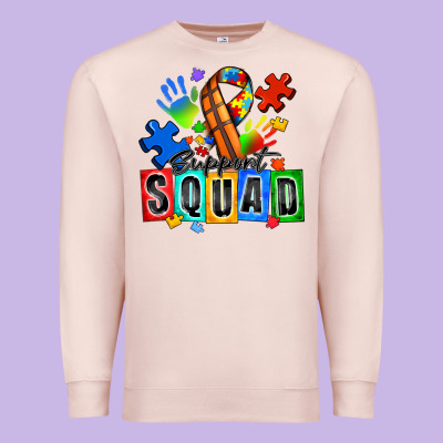 Basketball Support Squad Autism Premium Sweatshirt Designed By Zillion Design Studio
