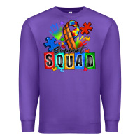 Purple basketball support squad autism Premium Sweatshirt - Zillion Design Studio
