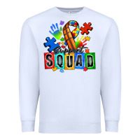 White basketball support squad autism Premium Sweatshirt - Zillion Design Studio
