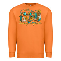 Carrot with god all things are possible with cross Premium Sweatshirt - texasbilliewilder