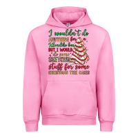 Fuchsia Pink sketchy stuff for some christmas tree cakes Urban Hoodie - JahusDesignShop