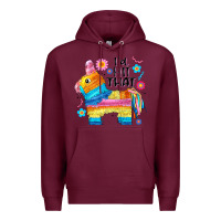 Burgundy id hit that  mexican llama pinata Premium Hoodie - JahusDesignShop