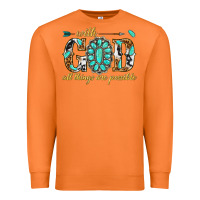Carrot with god all things are possible with gemstone Premium Sweatshirt - texasbilliewilder