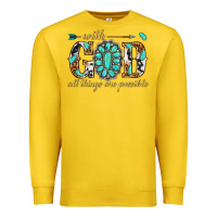 Lemon with god all things are possible with gemstone Premium Sweatshirt - texasbilliewilder